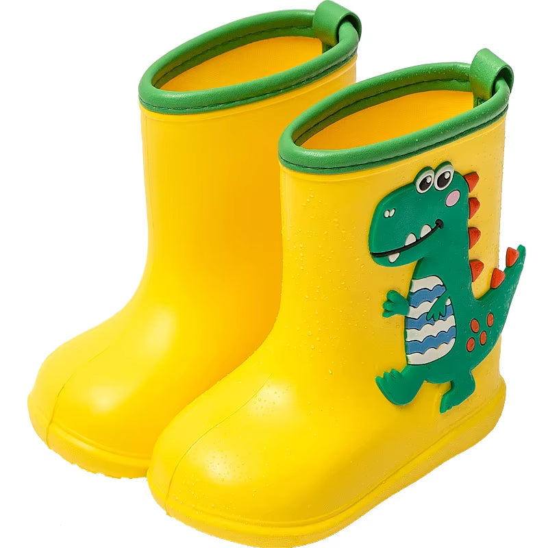 Children Rain Boots Baby Boys Girl EVA Non-Slip Outdoor Cartoon Dinosaur Rain Boots for Kids Waterproof Shoes Water Boots Girl